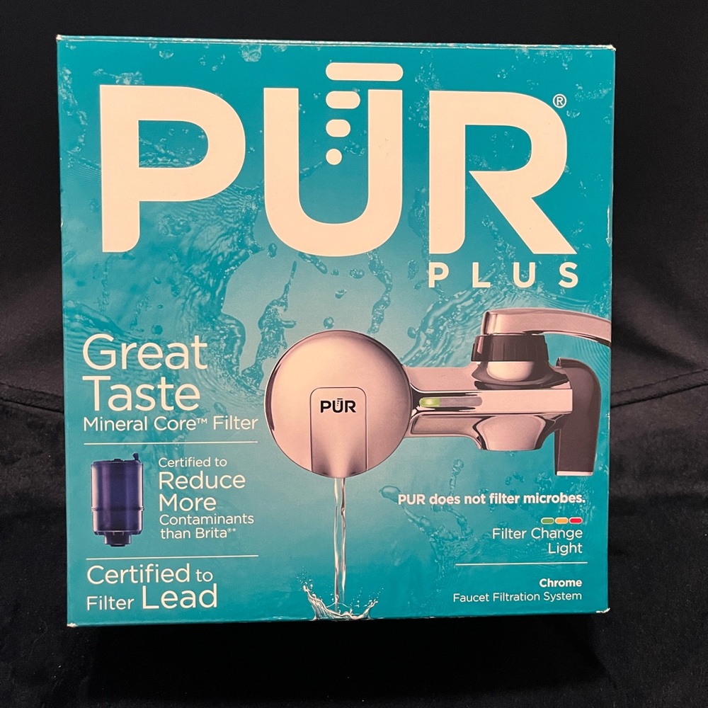 PUR PLUS Faucet Horizontal Mount Water Filtration System Chrome